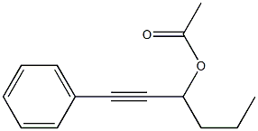 Acetic acid 1-(phenylethynyl)butyl ester 구조식 이미지