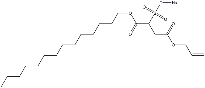 2-(Sodiosulfo)succinic acid 1-tetradecyl 4-(2-propenyl) ester Structure