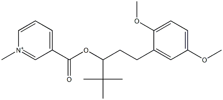 3-[[[1-(2,5-Dimethoxyphenyl)-4,4-dimethylpentan-3-yl]oxy]carbonyl]-1-methylpyridinium 구조식 이미지
