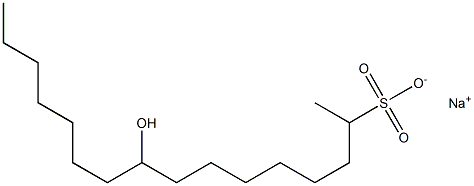 9-Hydroxyhexadecane-2-sulfonic acid sodium salt Structure