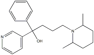 4-(2,6-Dimethyl-1-piperidinyl)-1-phenyl-1-(3-pyridinyl)-1-butanol 구조식 이미지