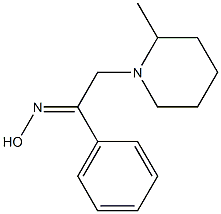 1-Phenyl-2-(2-methylpiperidino)ethanone (E)-oxime 구조식 이미지