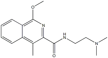 N-(2-Dimethylaminoethyl)-1-methoxy-4-methyl-3-isoquinolinecarboxamide 구조식 이미지