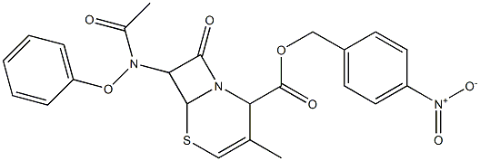 3-Methyl-7-(phenoxyacetylamino)-8-oxo-5-thia-1-azabicyclo[4.2.0]oct-3-ene-2-carboxylic acid p-nitrobenzyl ester Structure