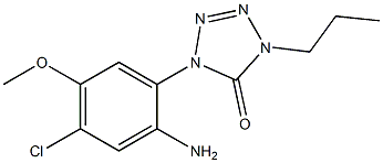 1-(2-Amino-4-chloro-5-methoxyphenyl)-4-propyl-1H-tetrazol-5(4H)-one 구조식 이미지