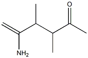 3,4-Dimethyl-2-[amino]-1-hexen-5-one 구조식 이미지