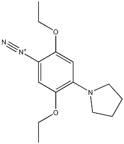 2,5-Diethoxy-4-(1-pyrrolidinyl)benzenediazonium 구조식 이미지