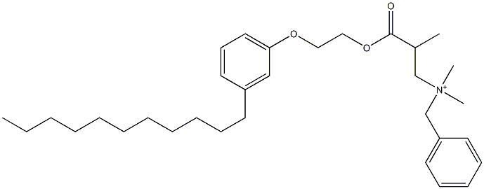 N,N-Dimethyl-N-benzyl-N-[2-[[2-(3-undecylphenyloxy)ethyl]oxycarbonyl]propyl]aminium Structure