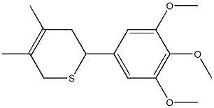 5,6-Dihydro-3,4-dimethyl-6-(3,4,5-trimethoxyphenyl)-2H-thiopyran 구조식 이미지