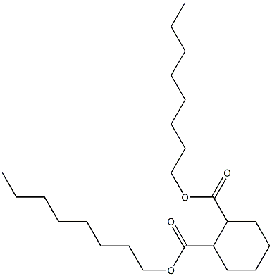 1,2-Cyclohexanedicarboxylic acid dioctyl ester 구조식 이미지