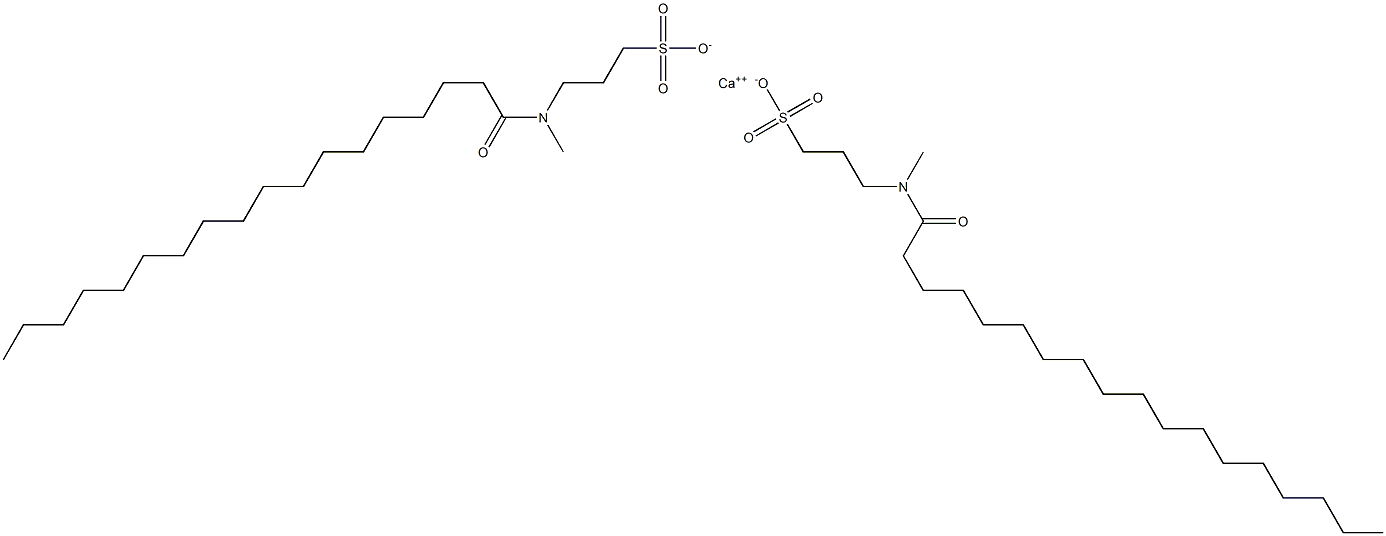 Bis[3-(N-stearoyl-N-methylamino)-1-propanesulfonic acid]calcium salt Structure