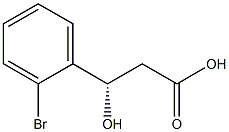 [S,(-)]-3-(o-Bromophenyl)-3-hydroxypropionic acid 구조식 이미지