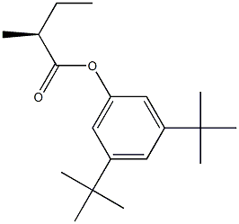 [S,(+)]-2-Methylbutyric acid 3,5-di-tert-butylphenyl ester 구조식 이미지