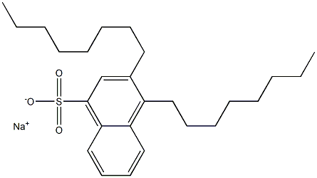 3,4-Dioctyl-1-naphthalenesulfonic acid sodium salt 구조식 이미지