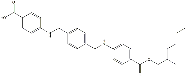 4,4'-[p-Phenylenebis(methylene)bis(imino)]bis[benzoic acid (2-methylhexyl)] ester 구조식 이미지