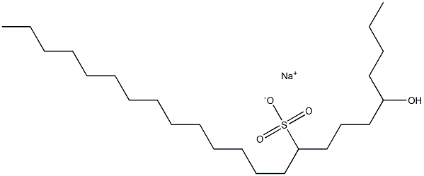 5-Hydroxytricosane-9-sulfonic acid sodium salt Structure