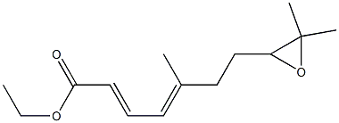 (2E,4E)-5-Methyl-7-(3,3-dimethyloxiran-2-yl)-2,4-heptadienoic acid ethyl ester 구조식 이미지