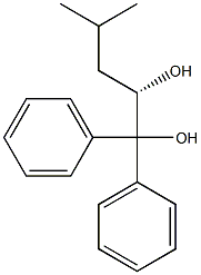 [S,(-)]-4-Methyl-1,1-diphenyl-1,2-pentanediol 구조식 이미지