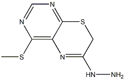 6-Hydrazino-4-methylthio-7H-pyrimido[4,5-b][1,4]thiazine 구조식 이미지