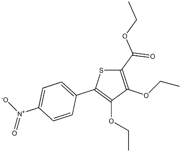 5-(4-Nitrophenyl)-3,4-diethoxythiophene-2-carboxylic acid ethyl ester 구조식 이미지