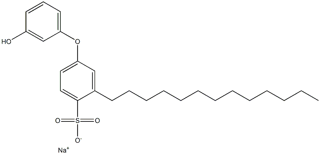 3'-Hydroxy-3-tridecyl[oxybisbenzene]-4-sulfonic acid sodium salt Structure