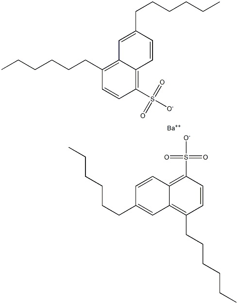 Bis(4,6-dihexyl-1-naphthalenesulfonic acid)barium salt Structure