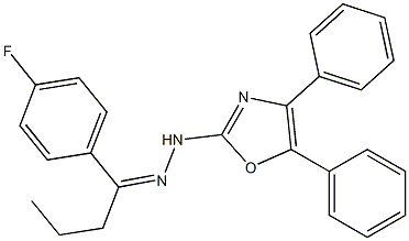 4'-Fluorobutyrophenone (4,5-diphenyloxazol-2-yl)hydrazone Structure