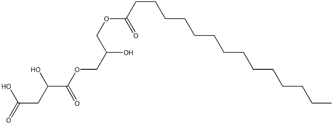 L-Malic acid hydrogen 1-(2-hydroxy-3-pentadecanoyloxypropyl) ester 구조식 이미지