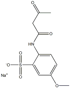 2-(Acetoacetylamino)-5-methoxybenzenesulfonic acid sodium salt Structure