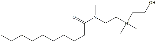 2-(N-Decanoyl-N-methylamino)-N-(2-hydroxyethyl)-N,N-dimethylethanaminium 구조식 이미지