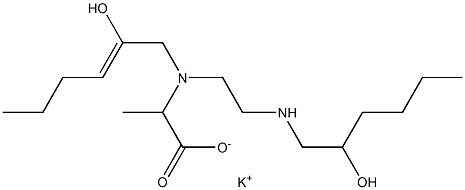 2-[N-(2-Hydroxy-2-hexenyl)-N-[2-(2-hydroxyhexylamino)ethyl]amino]propionic acid potassium salt 구조식 이미지