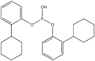 Phosphorous acid hydrogen bis(2-cyclohexylphenyl) ester 구조식 이미지