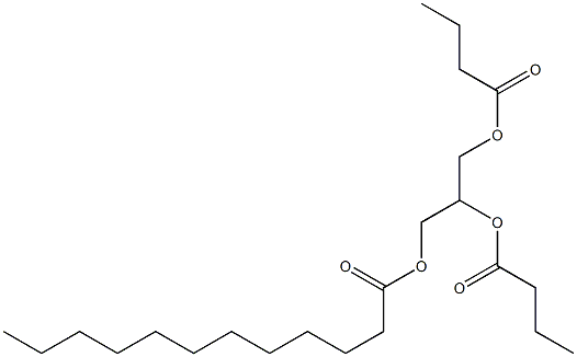 (-)-D-Glycerol 3-laurate 1,2-dibutyrate Structure