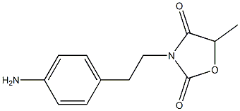 3-(p-Aminophenethyl)-5-methyloxazolidine-2,4-dione 구조식 이미지
