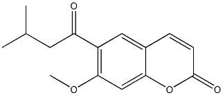 7-Methoxy-6-(3-methyl-1-oxobutyl)-2H-1-benzopyran-2-one 구조식 이미지