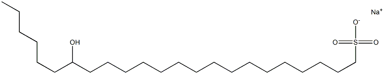 17-Hydroxytricosane-1-sulfonic acid sodium salt Structure