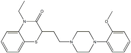 2-[2-[4-(2-Methoxyphenyl)piperazin-1-yl]ethyl]-4-ethyl-2H-1,4-benzothiazin-3(4H)-one 구조식 이미지