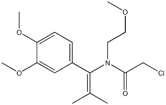 N-[1-(3,4-Dimethoxyphenyl)-2-methyl-1-propenyl]-N-[2-methoxyethyl]-2-chloroacetamide Structure