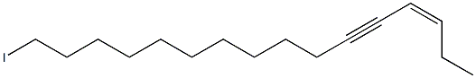 (Z)-16-Iodo-3-hexadecen-5-yne 구조식 이미지