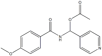 Acetic acid (4-pyridinyl)(4-methoxybenzoylamino)methyl ester 구조식 이미지