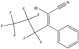 3-Phenyl-3-(heptafluoropropyl)-2-bromopropenenitrile 구조식 이미지