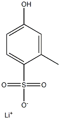 4-Hydroxy-2-methylbenzenesulfonic acid lithium salt Structure