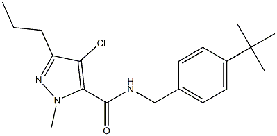 N-(4-tert-Butylbenzyl)-1-methyl-3-propyl-4-chloro-1H-pyrazole-5-carboxamide Structure