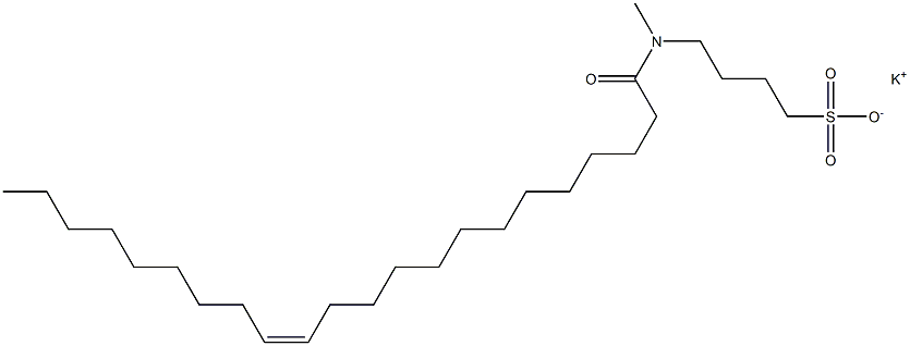 4-[N-[(Z)-1-Oxo-13-docosen-1-yl]-N-methylamino]-1-butanesulfonic acid potassium salt Structure