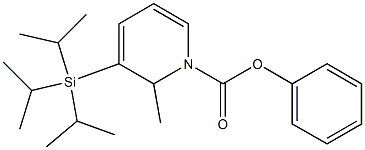 1,2-Dihydro-2-methyl-3-(triisopropylsilyl)pyridine-1-carboxylic acid phenyl ester Structure