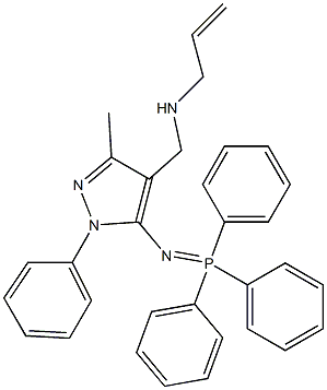 3-Methyl-1-phenyl-4-[(allylamino)methyl]-5-[(triphenylphosphoranylidene)amino]-1H-pyrazole Structure