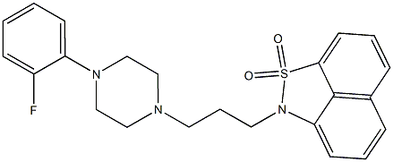 2-[3-[4-(2-Fluorophenyl)-1-piperazinyl]propyl]-2H-naphth[1,8-cd]isothiazole 1,1-dioxide Structure