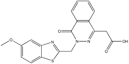 3-[(5-Methoxy-2-benzothiazolyl)methyl]-3,4-dihydro-4-oxophthalazine-1-acetic acid 구조식 이미지