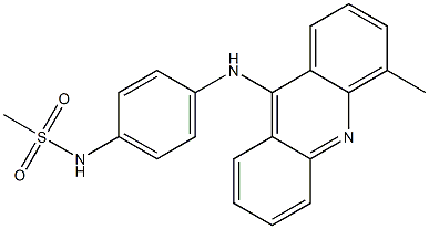 N-[4-[(4-Methyl-9-acridinyl)amino]phenyl]methanesulfonamide 구조식 이미지