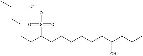 14-Hydroxyheptadecane-7-sulfonic acid potassium salt 구조식 이미지